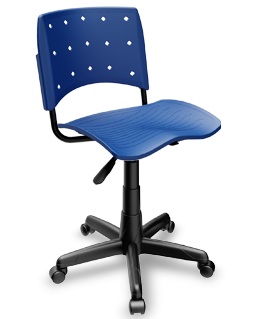  Cadeira Ergoplax Mais Secretária Giratória | Sem Braços - Assento Polipropileno 