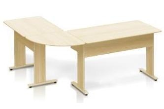 Conjunto de mesa em L - 1000 x 1200 x 600 | Linha Uno 15mm