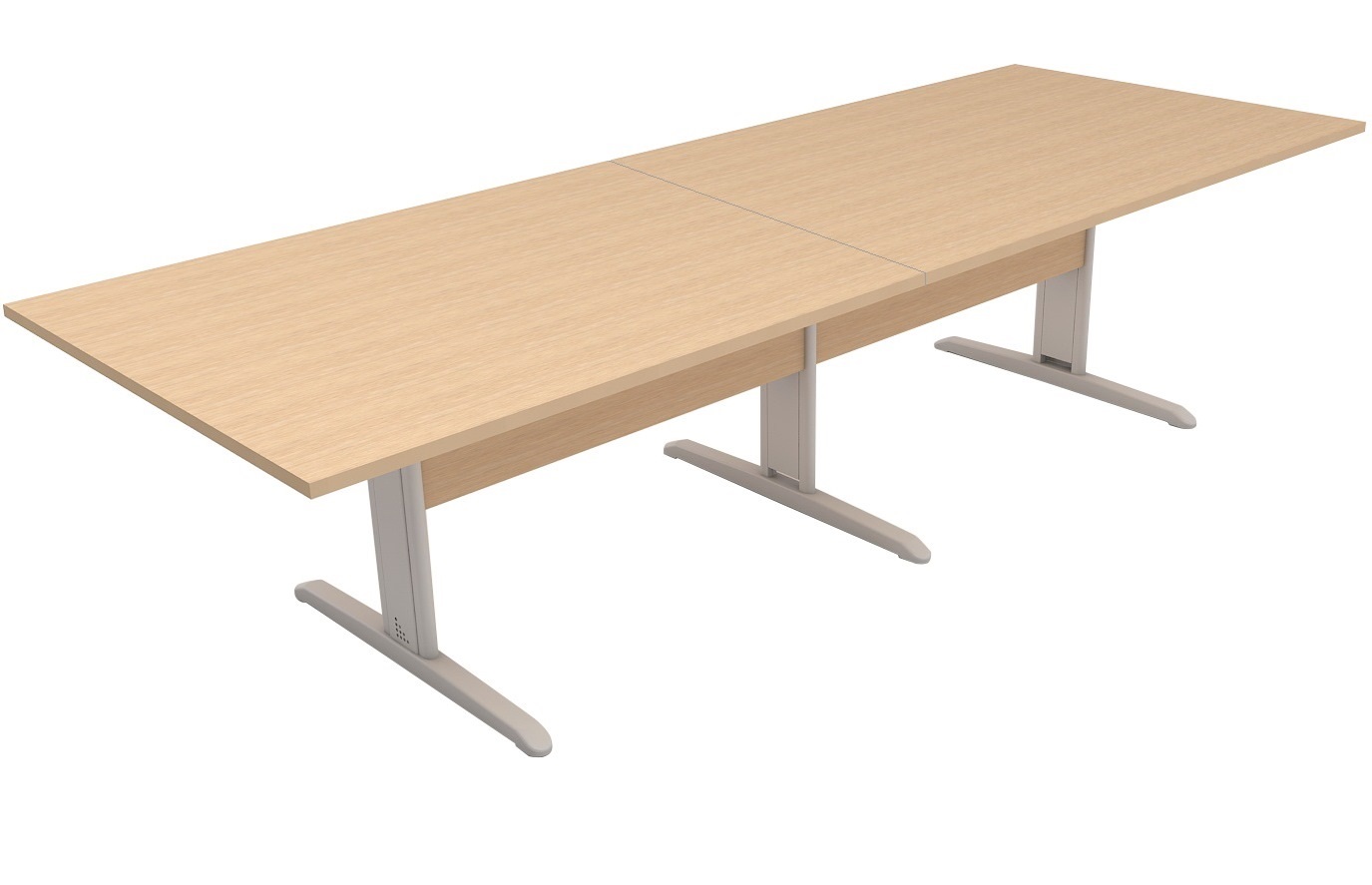  Mesa Reunião Escritório 14 Lugares | Retangular 3500 x 1100 - Romanzza Plus 25 mm