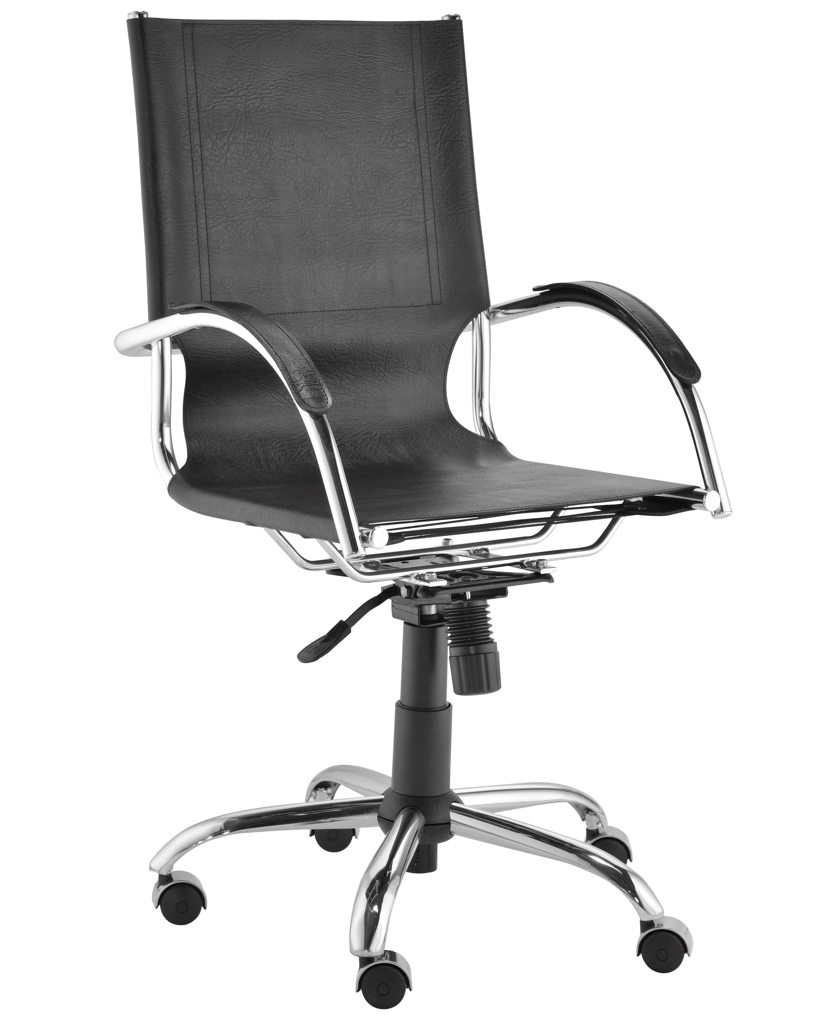  Cadeira Presidente Ideale Giratória C/ Relax - Couro 100% Natural 