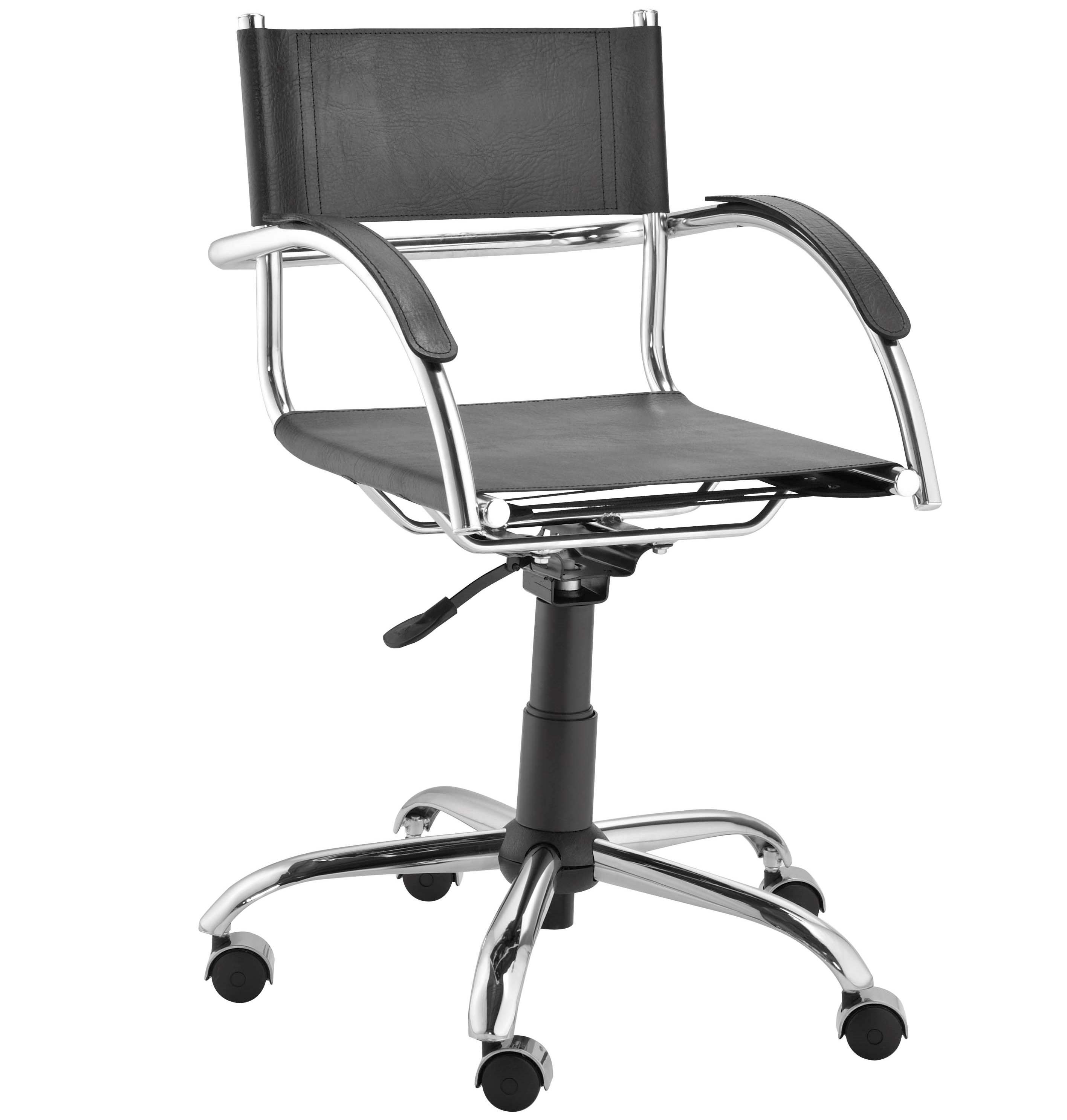 Cadeira Secretária Ideale Giratória C/ Relax - Couro 100% Natural 