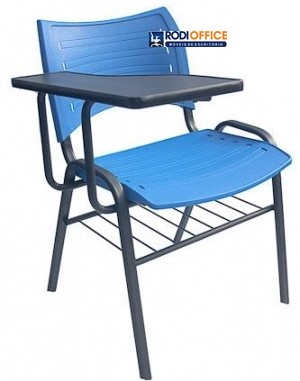 Cadeira Iso Universitária Com Porta Livros - Prancheta Fixa Lateral