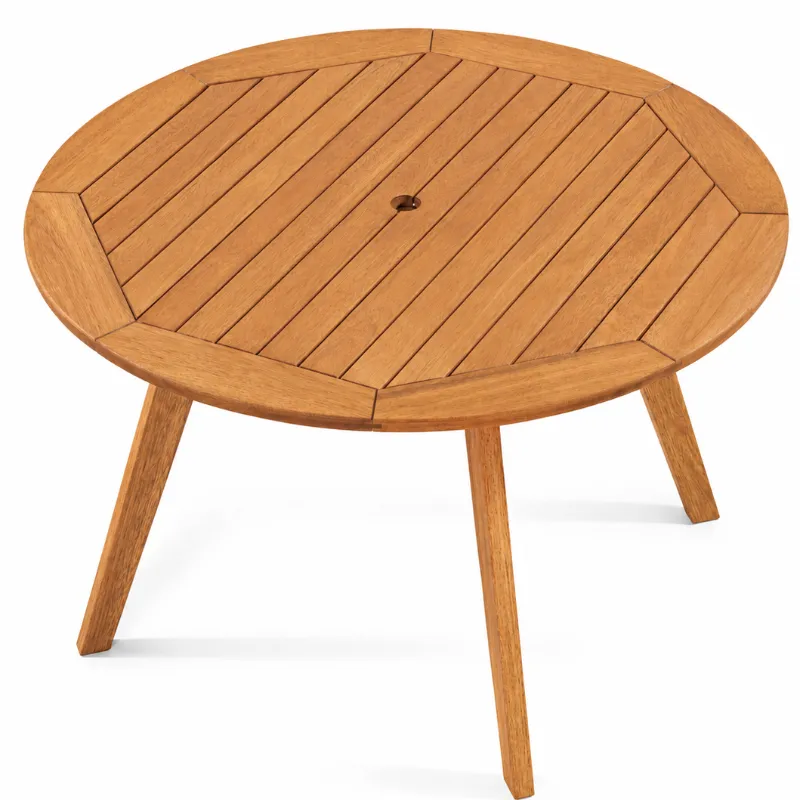 Mesa Jantar Redonda Tambaú Stain Jatobá 120cm