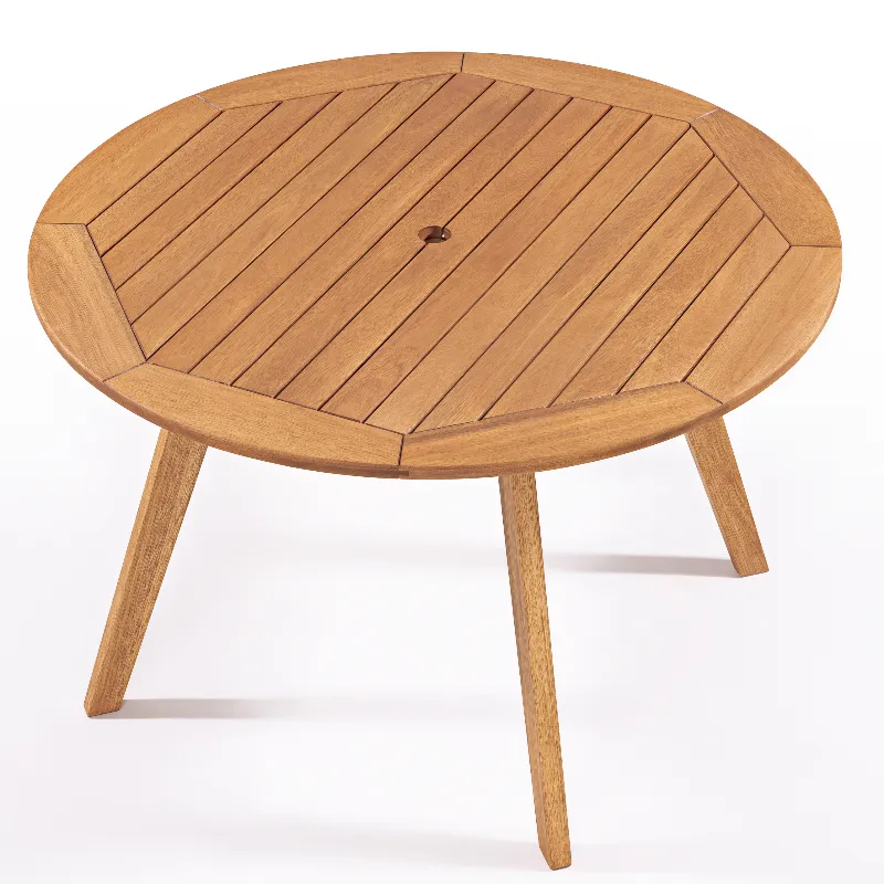 Mesa Jantar Redonda Tambaú Stain Jatobá 120cm