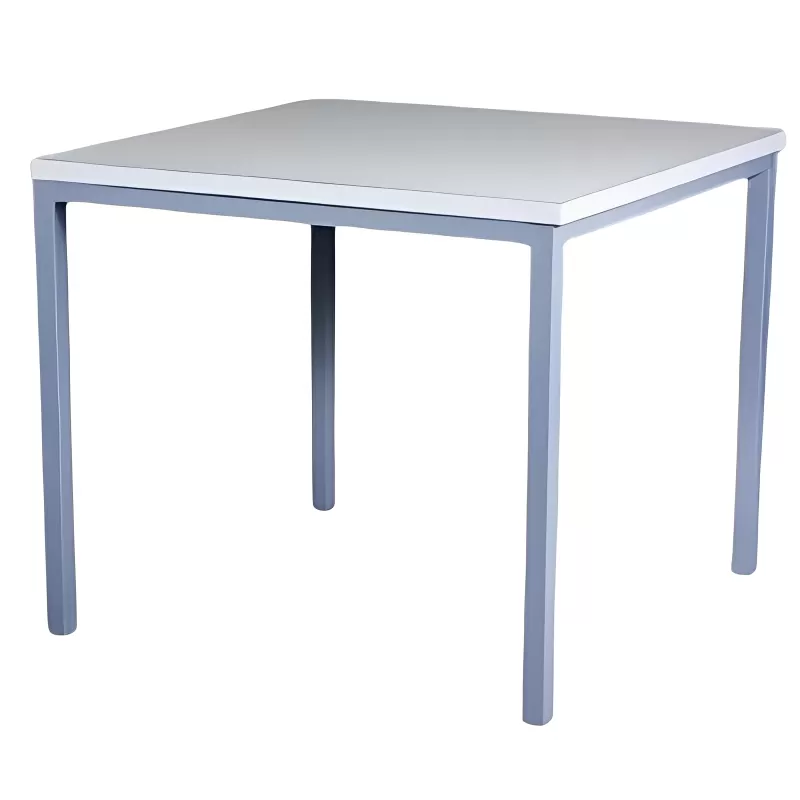 Mesa De Refeitório Para 4 Lugares 0,90 X 0,90 MDF 30mm Fórmica - Estrutura 4 Pés