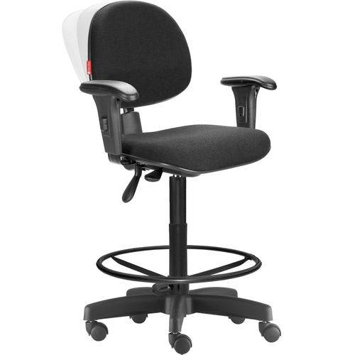 Cadeira Caixa Check-out Executiva - Ergonômica BACK SYSTEM - C/ Braços + Rodízios