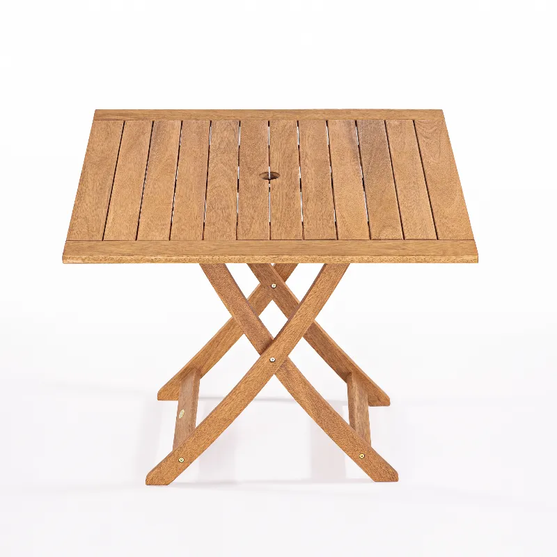 Mesa Madeira Quadrada Dobrável Ø 80 Cm - Stain Jatobá