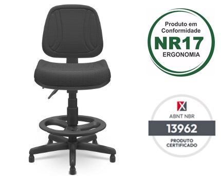  Cadeira Operativa Premium Caixa Industrial - Executiva Ergonômica NR17 