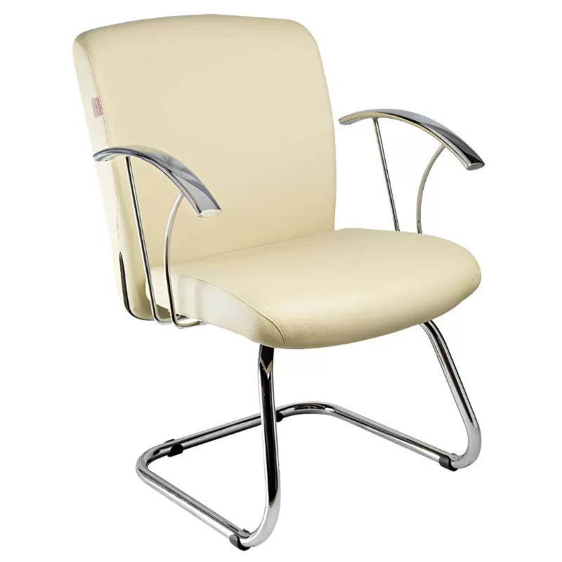 Cadeira Luxo Eleganzza Atendimento - Fixa Cromada