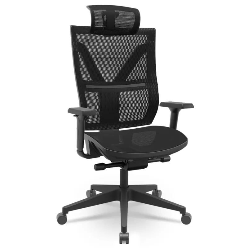Cadeira Darix X+ Presidente - Assento Tela - Base PIRAMIDAL - Autocompensador - Preta