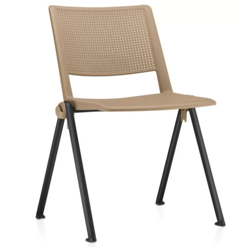 Cadeira UP Fixa - Design Italiano - Bege
