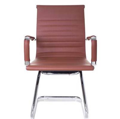  Cadeira Atendimento Skylux Diretor Fixa Cromada - Caramelo