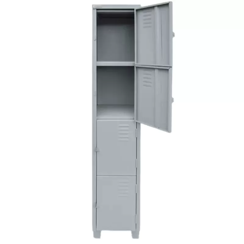 Roupeiro De Aço 04 Portas Chapa 24 Pitão P/ Cadeado - 1,98 X 0,32 X 0,40 - GRP-2/4