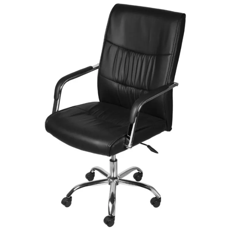 Cadeira Prestige Diretor Giratória PU Com Relax – Cromada