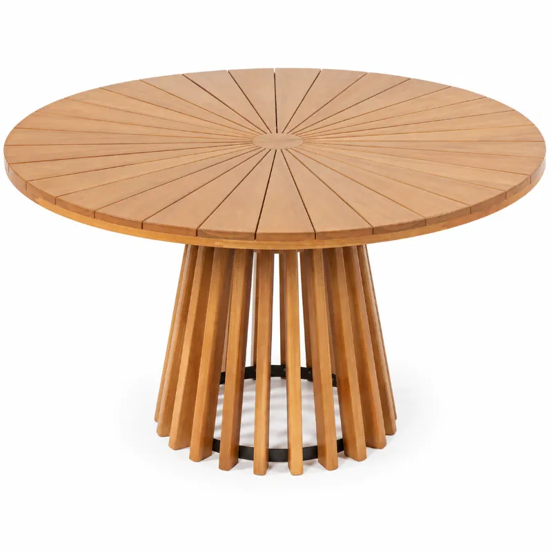Mesa Redonda Tune Raiada 1,40 cm – Verniz Premium