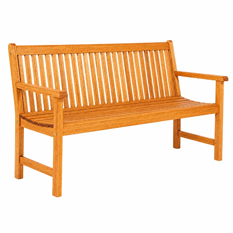 Banco De Jardim 2 Lugares Em Madeira Ripado - Recanto – Acabamento Stain