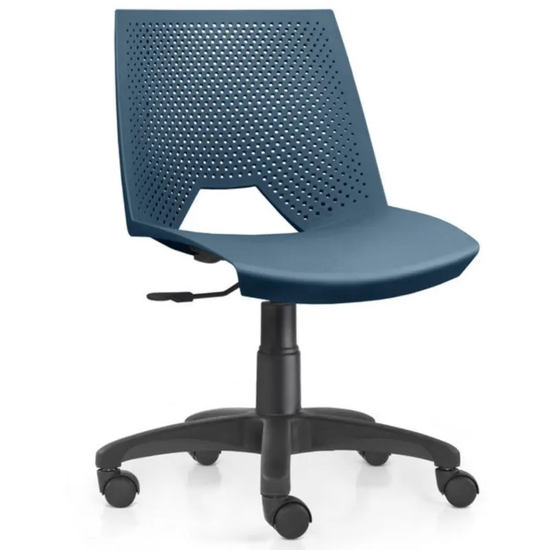 Cadeira Polipropileno Strike Giratória Azul