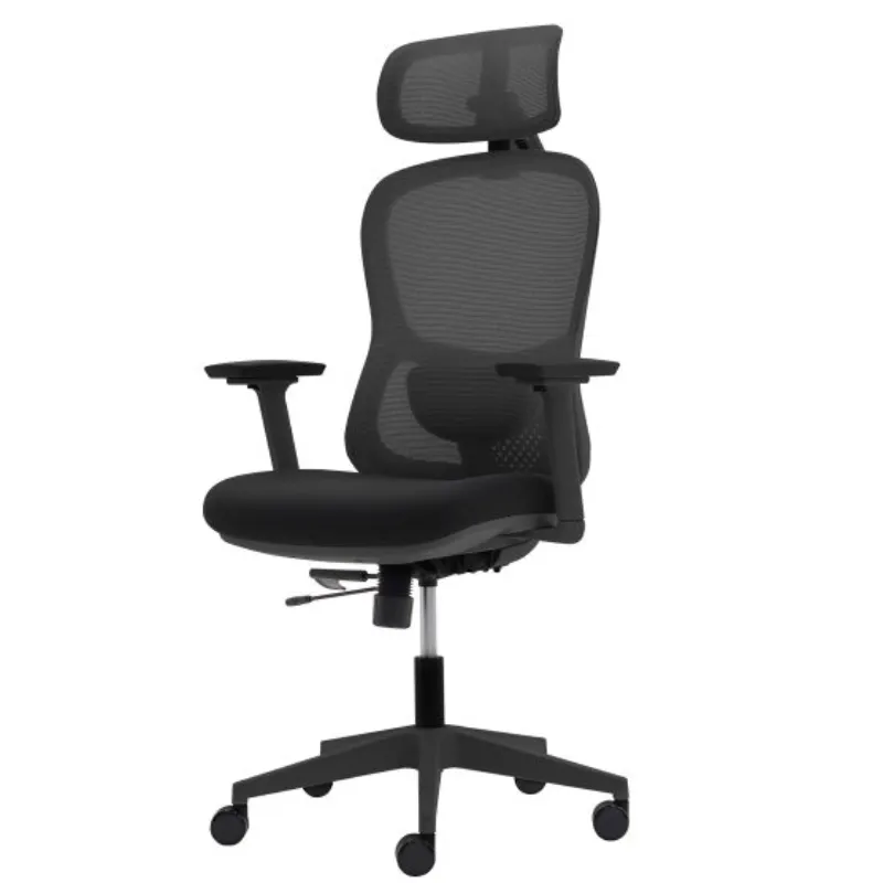 Cadeira Escritório Presidente ErgoDynamic Mesh 3D - Preta | Suporta 150kg - NR17