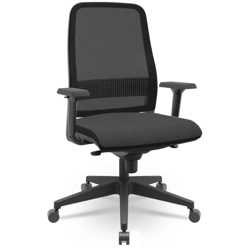 Cadeira Titan Presidente - Assento Estofado - Base Piramidal - Syncron - Preta