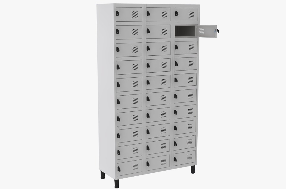 Locker Porta Objetos - 30 Portas | Fechadura, Diversas Cores