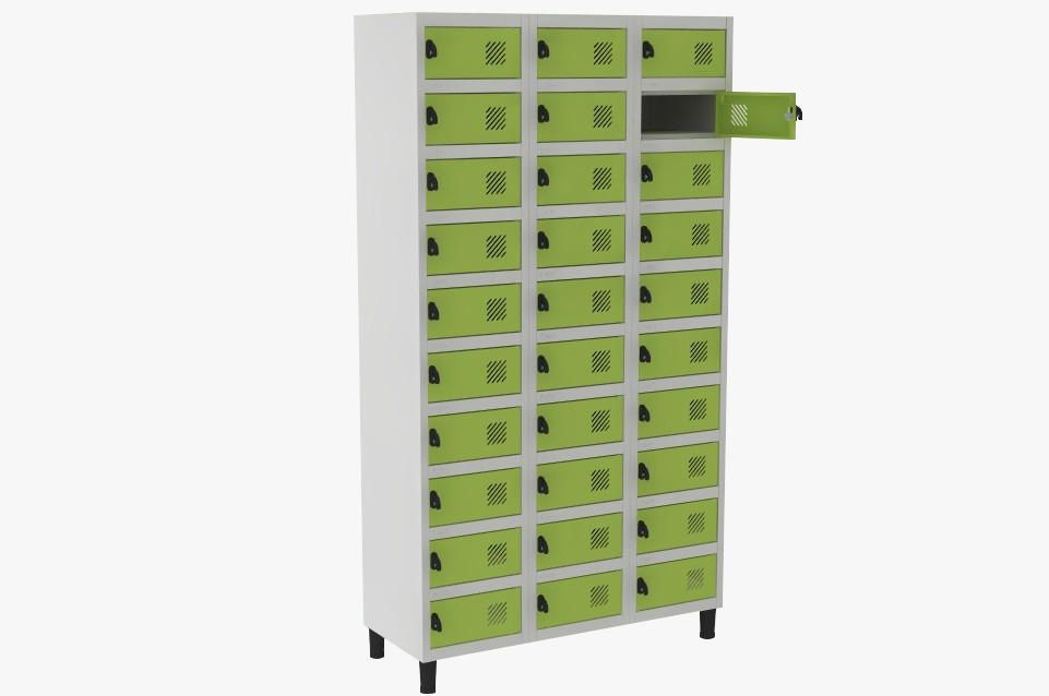 Locker Porta Objetos - 30 Portas | Fechadura, Porta Cor Verde