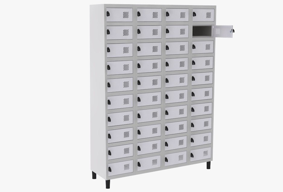 Locker Porta Objetos - 40 Portas | Fechadura, Porta Cor Branco