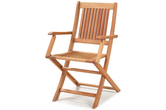 Cadeira Madeira Dobrável Com Braço - Stain Jatobá