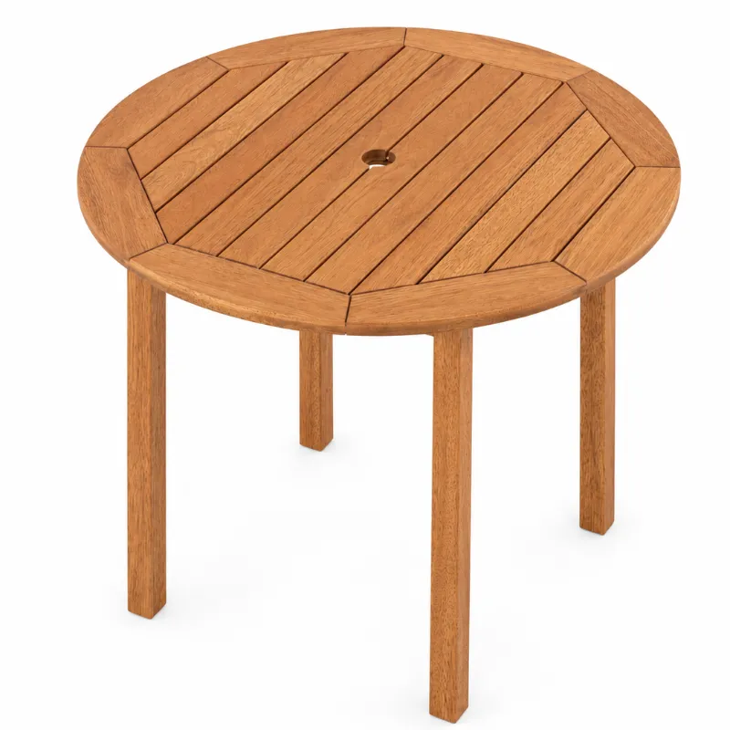 Mesa Ripada Redonda Recanto Ø 120 Cm - Stain Jatobá