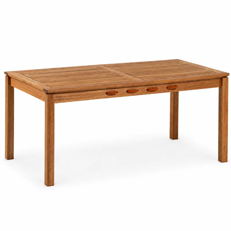 Mesa De Jantar Traço 2,20x0,93 Corda Preta - Stain Jatobá