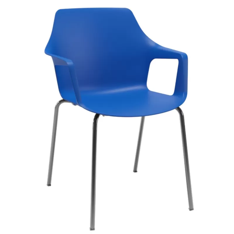 Cadeira Vesper Com Braço - Polipropileno Azul