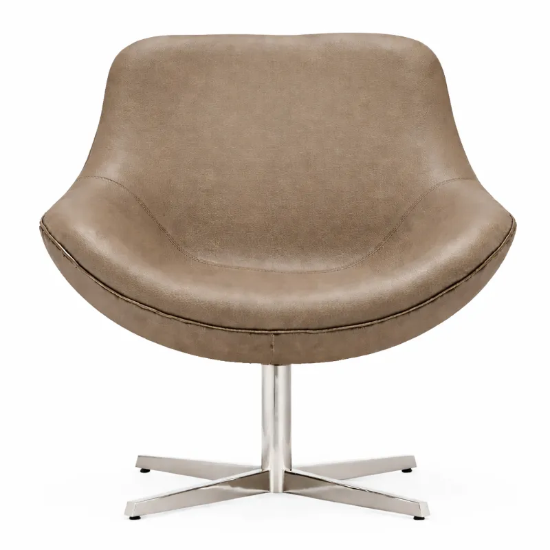 Poltrona Recepção - Imperiale Giratória - Courino Castor