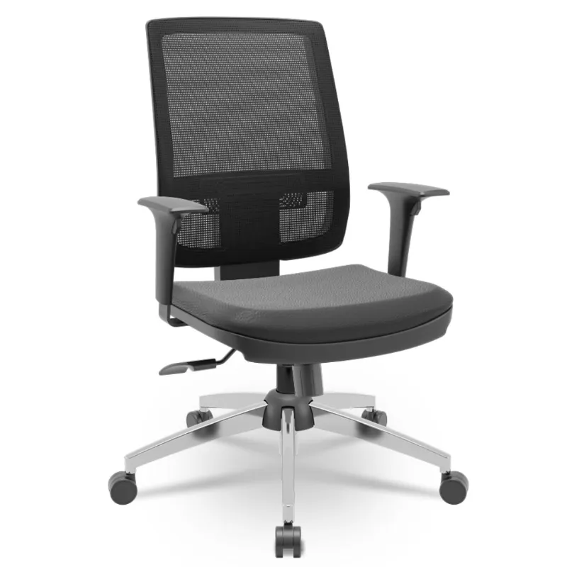 Cadeira Corporativa Brizza Diretor Preta - RelaxPlax - Cromada - Braço Regulável - Até 140 Kg