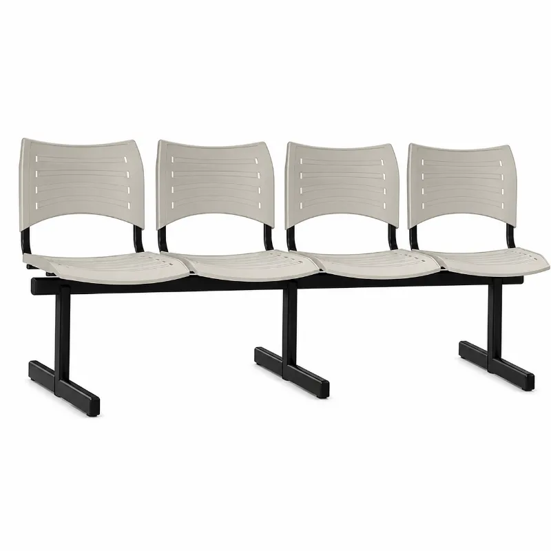 Longarina ISO 4 Lugares Polipropileno - Cinza - Frisokar