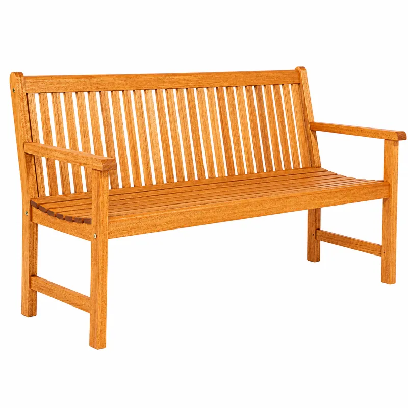 Banco De Jardim 3 Lugares Em Madeira Ripado - Recanto – Acabamento Stain