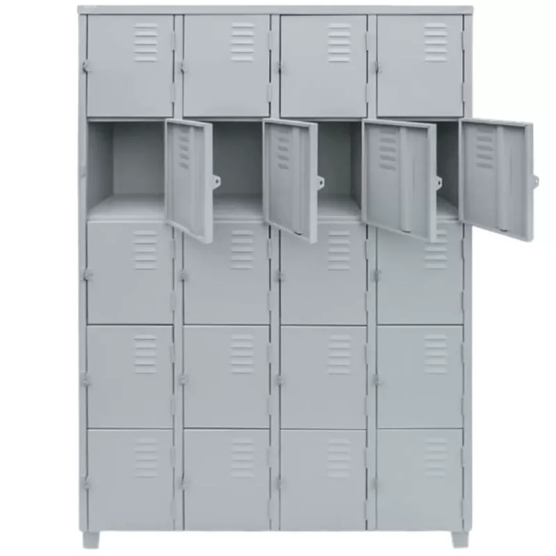 Roupeiro De Aço 20 Portas Chapa 26 Pitão P/ Cadeado - 1,98 X 1,22 X 0,40 - GRP-20