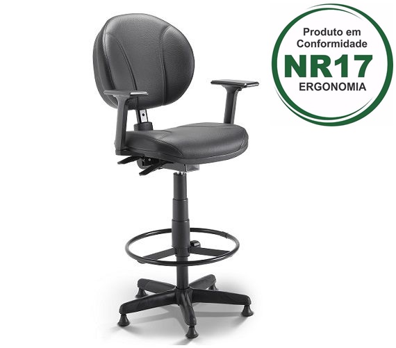  Cadeira Operativa Caixa Industrial - Executiva Ergonômica NR17 