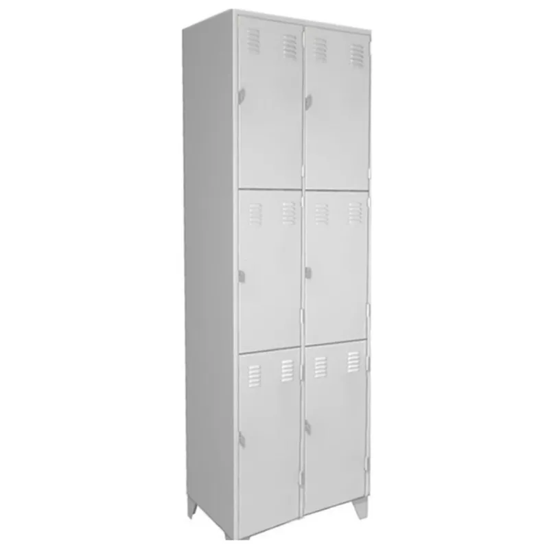 Roupeiro De Aço 06 Portas Chapa 22 Pitão P/ Cadeado - 1,98 X 0,62 X 0,40 - GRP-4/6