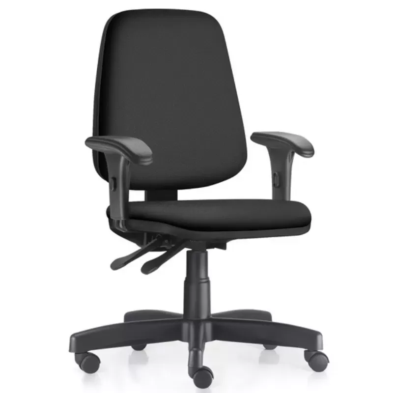 Cadeira Escritório Ergonômica JOB Alta - Mecanismo Evolution - ABNT 13962 - NR-17