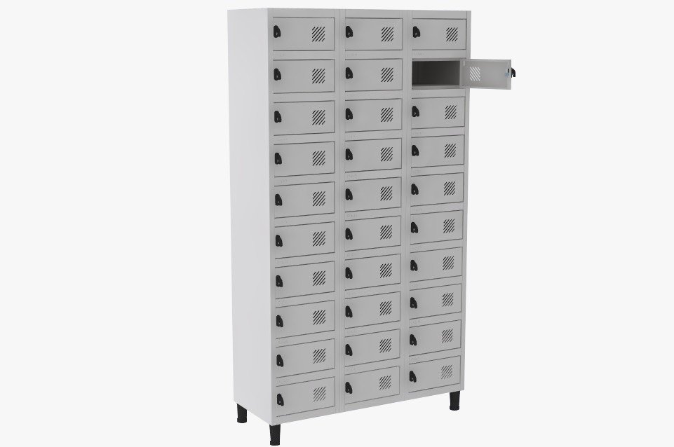 Locker Porta Objetos - 30 Portas | Fechadura, Diversas Cores