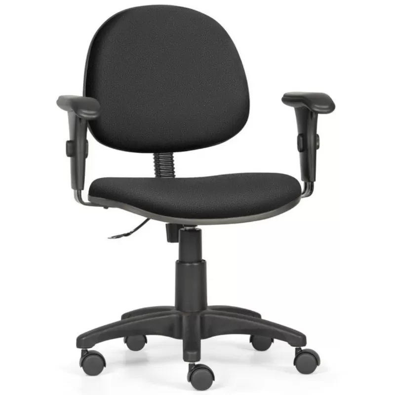 Cadeira Escritório Executiva Giratória Com Braço Regulável